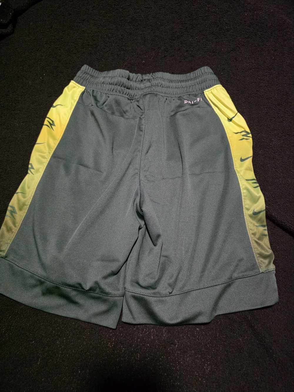 Nike Dri-FIT Kids' Green and Yellow Athletic Shorts